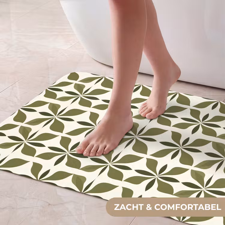 Badmat - Botanisch - Retro - Groen — 5
