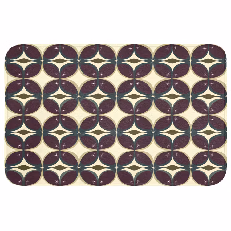 Badmat - Cirkel - Retro - Kleurrijk — 1