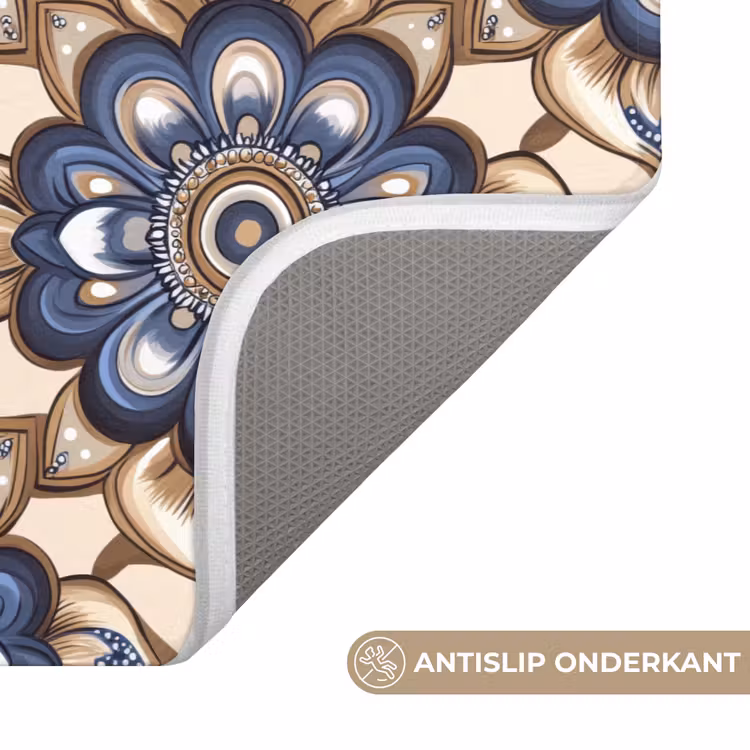 Badmat - Floraal - Ornament - Blauw — 3