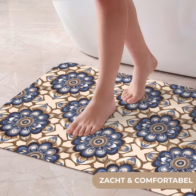 Badmat - Floraal - Ornament - Blauw — 5