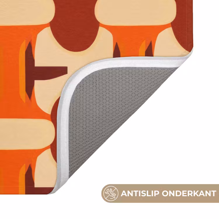 Badmat - Geometrisch - Retro - Oranje — 3