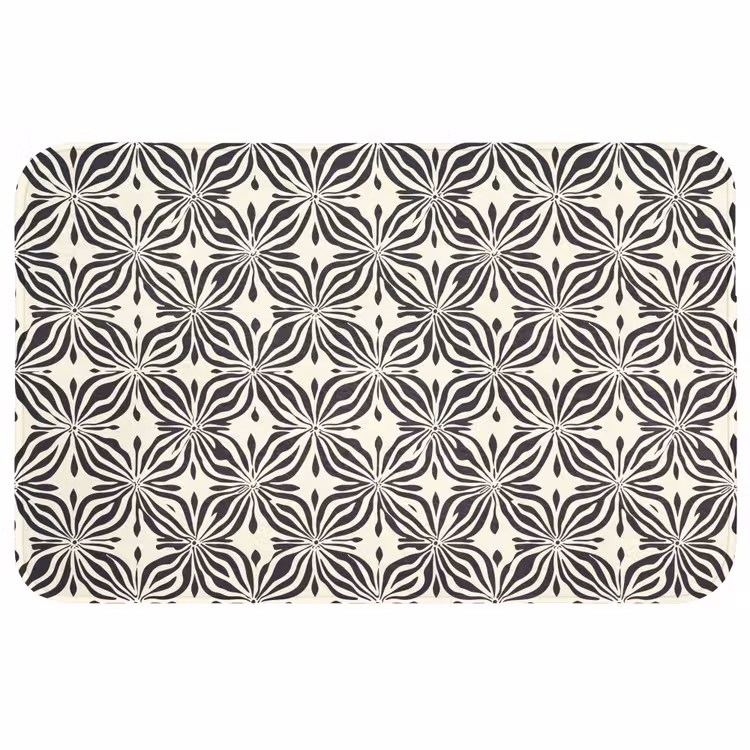 Badmat - Grafisch - Patroon - Zwart — 1