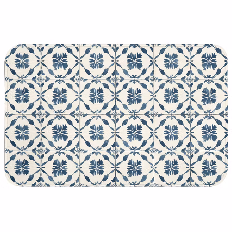 Badmat - Grafisch - Tegel - Blauw — 1