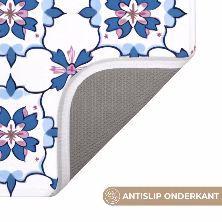 Badmat - Modern - Patroon - Blauw - Roze — 3