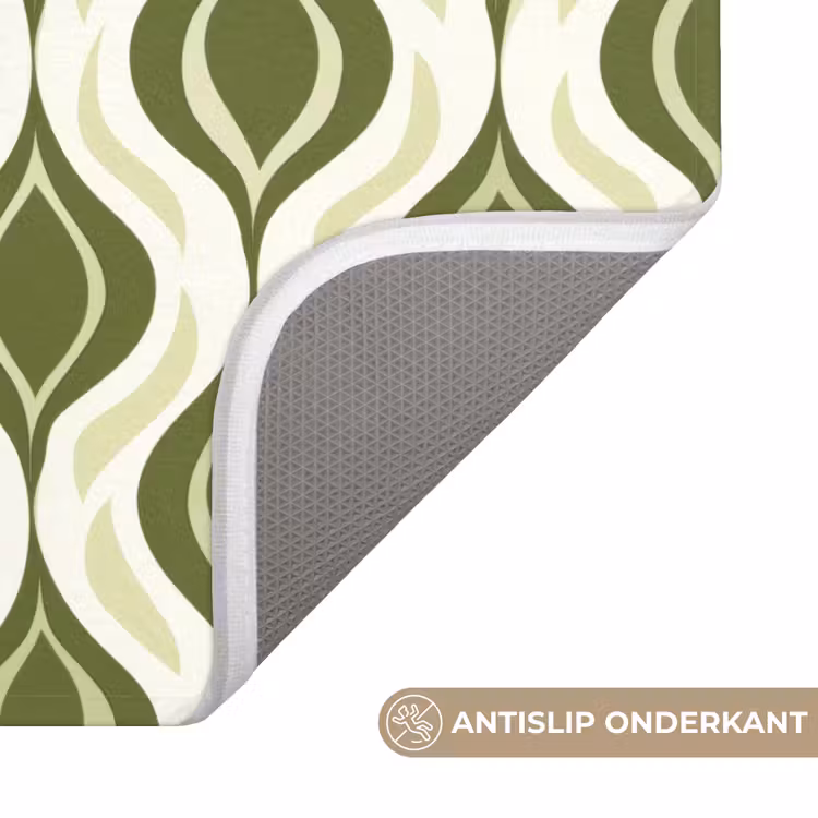 Badmat - Patroon - Retro - Groen — 3