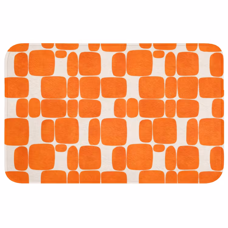 Badmat - Patroon - Retro - Oranje — 1