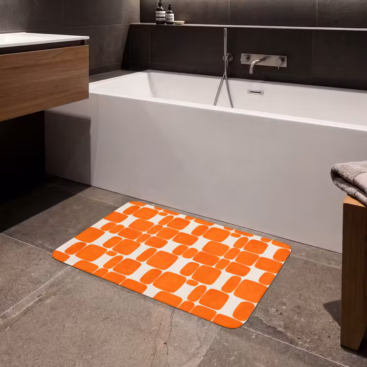 Badmat - Patroon - Retro - Oranje — 4