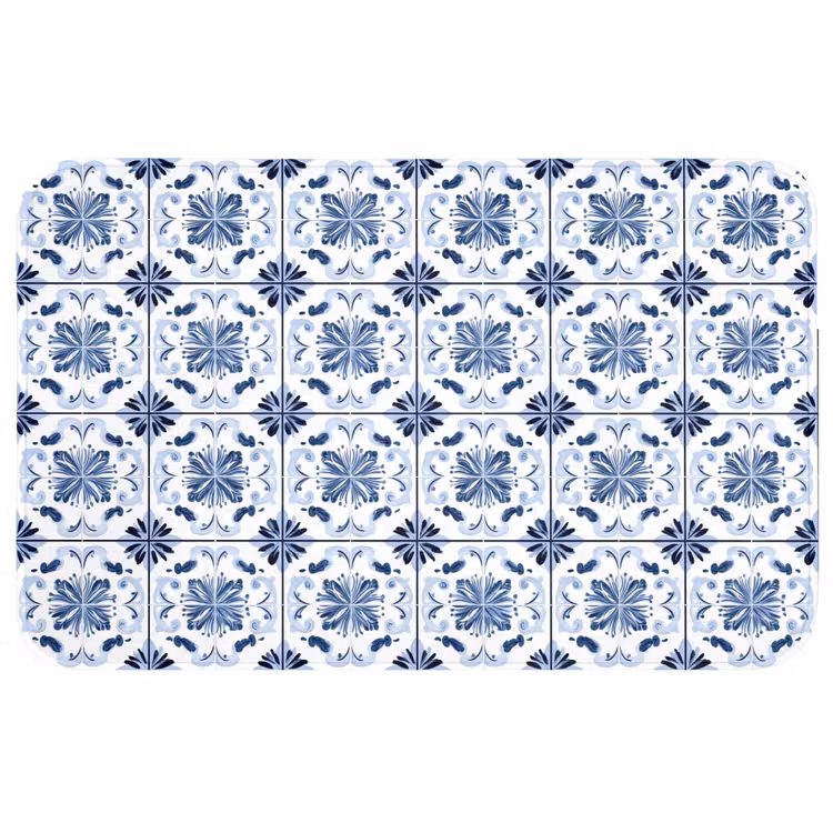 Badmat - Patroon - Tegel - Blauw — 1
