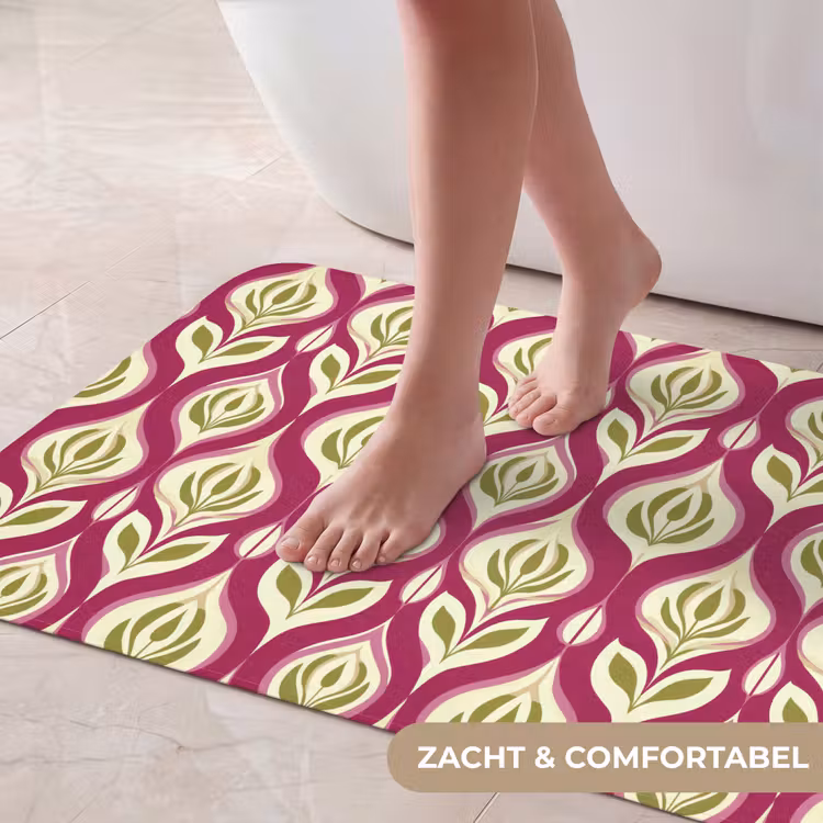Badmat - Retro - Floraal - Paars — 5
