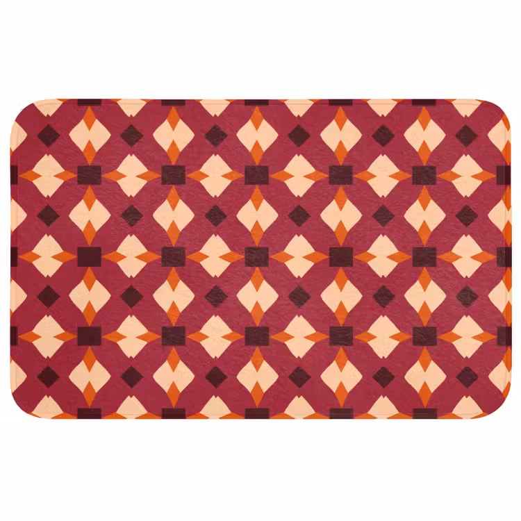 Badmat - Retro - Patroon - Kleurrijk — 1