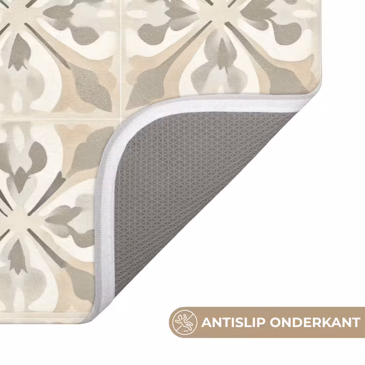 Badmat - Tegel - Motief - Beige — 3