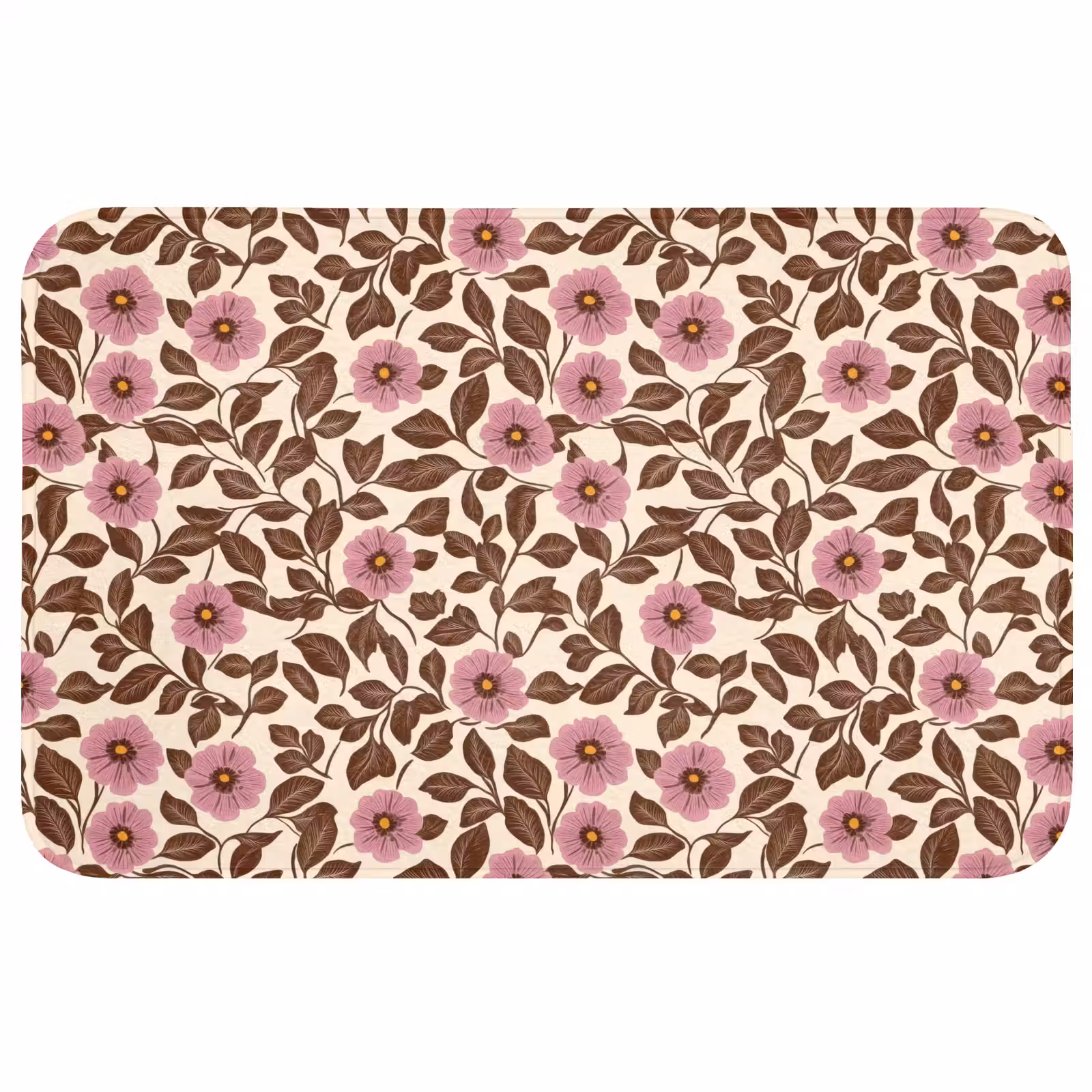 Badmat - Bloemen - Bladeren - Kleurrijk — 1