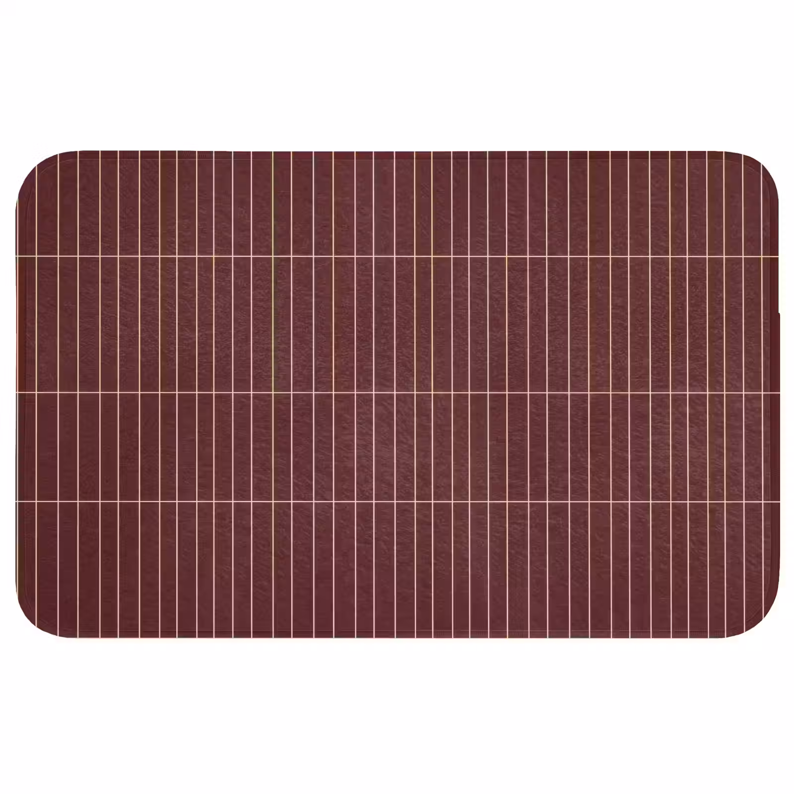 Badmat - Lijnen - Patroon - Bordeaux — 1