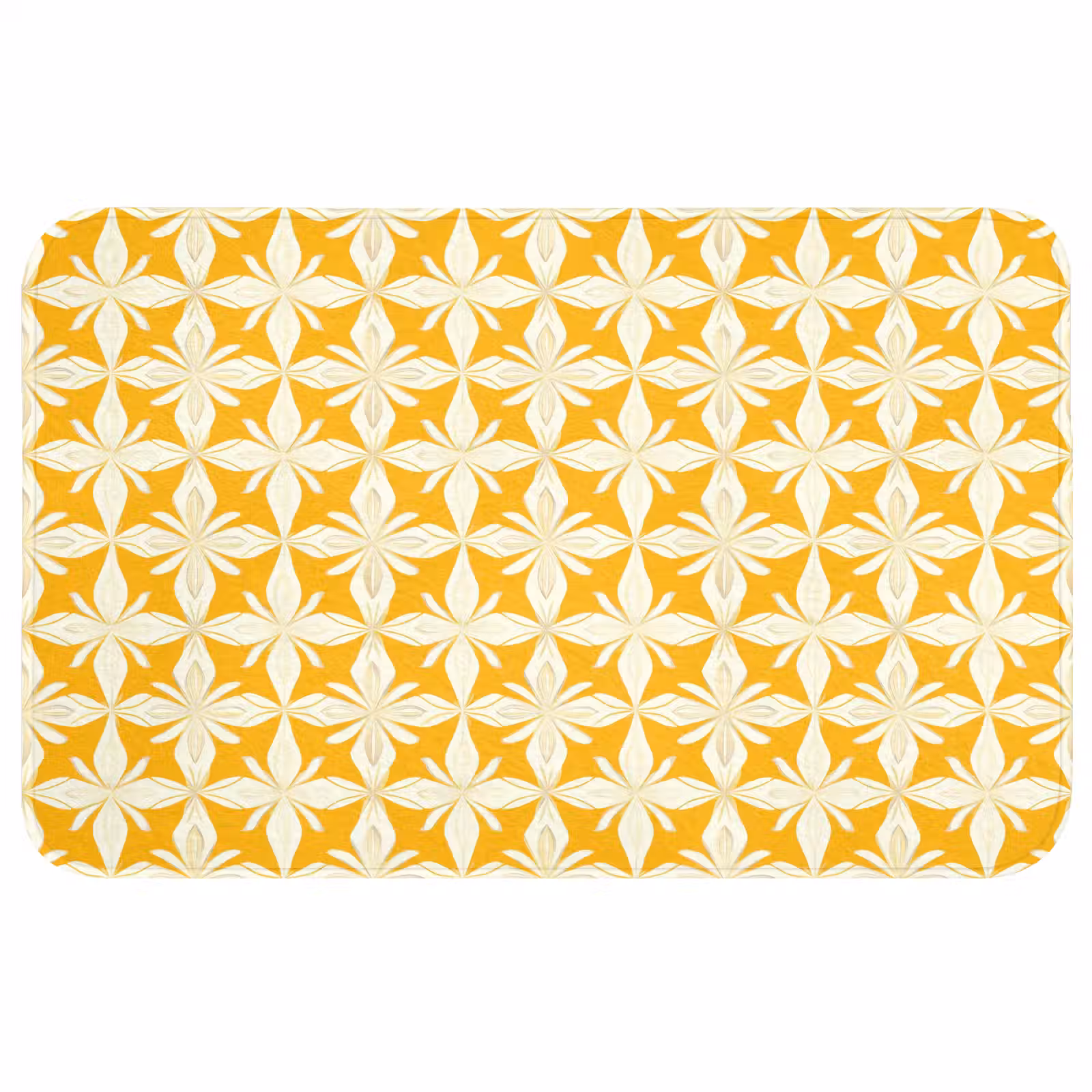Badmat - Patroon - Retro - Geel — 1