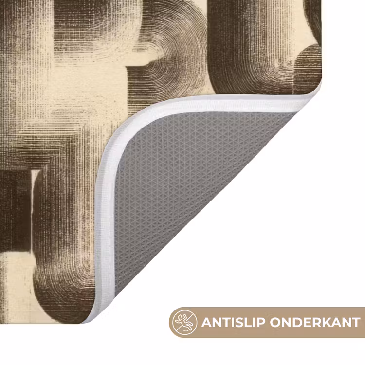 Badmat - Abstract - Retro - Zwart — 3