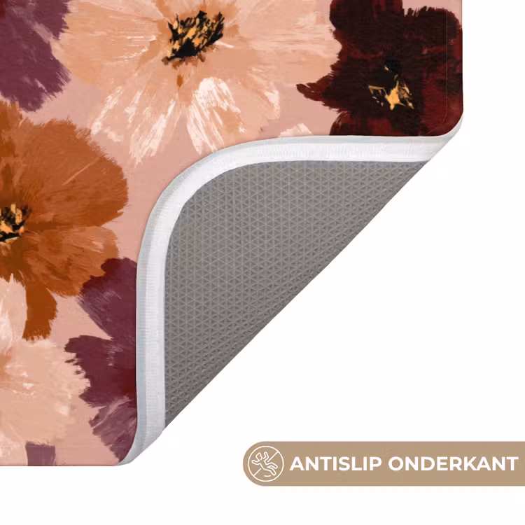 Badmat - Bloemen - Abstract - Aardetinten — 3