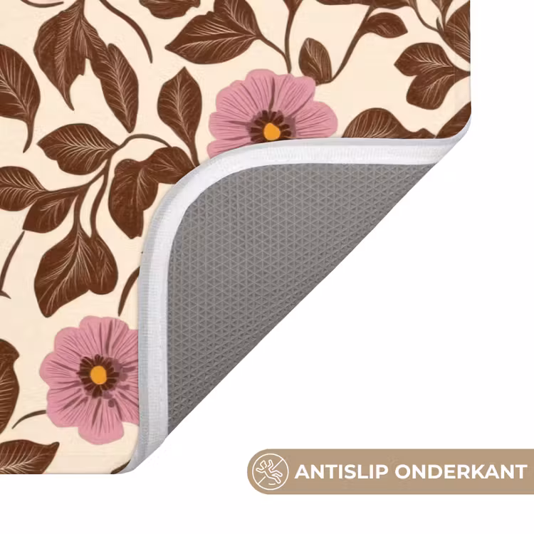 Badmat - Bloemen - Bladeren - Kleurrijk — 3