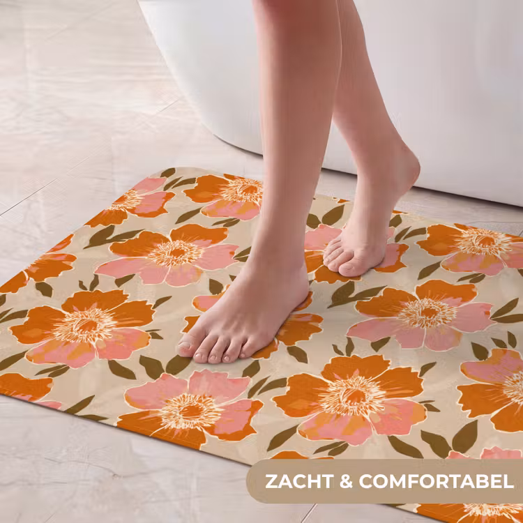 Badmat - Bloemen - Motief - Retro — 5