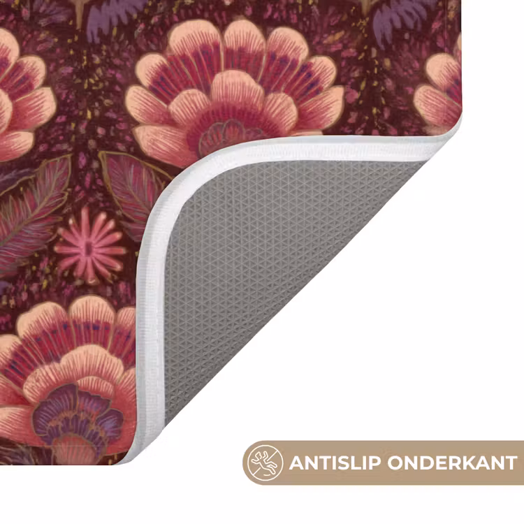 Badmat - Bloemen - Waaier - Paars — 3