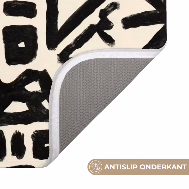 Badmat - Geometrisch - Figuren - Zwart — 3