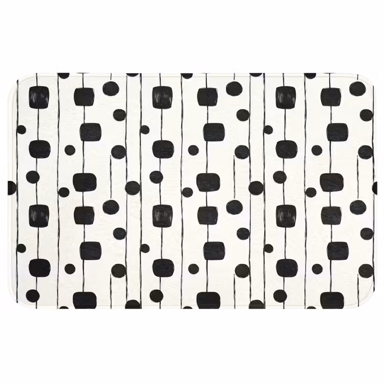 Badmat - Grafisch - Modern - Zwart — 1