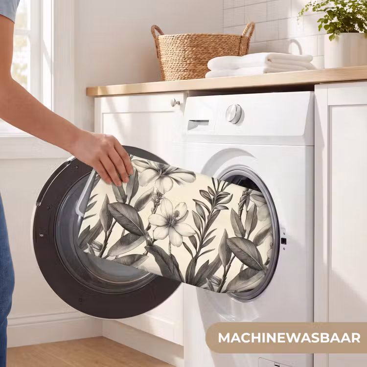 Badmat - Klassiek - Botanisch - Zwart - Beige — 7