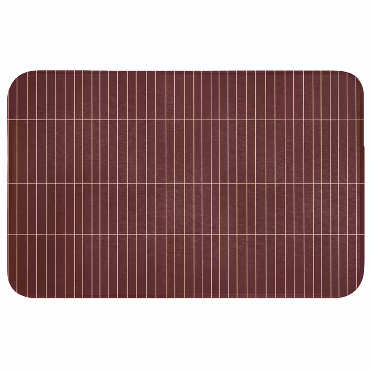Badmat - Lijnen - Patroon - Bordeaux — 1
