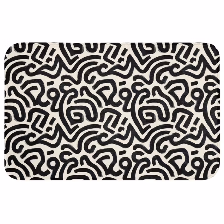 Badmat - Modern - Abstract - Zwart — 1