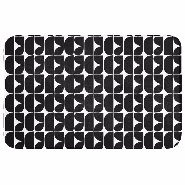 Badmat - Modern - Geometrisch - Zwart — 1