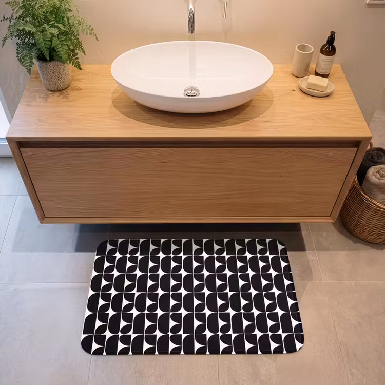 Badmat - Modern - Geometrisch - Zwart — 2