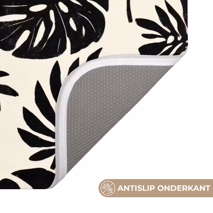 Badmat - Modern - Monstera - Zwart — 3