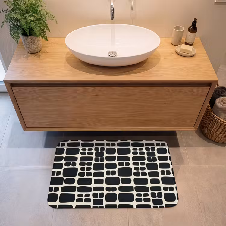 Badmat - Modern - Organisch - Zwart — 2