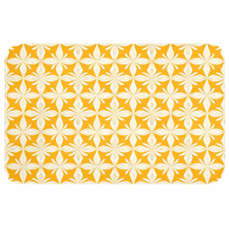 Badmat - Patroon - Retro - Geel — 1