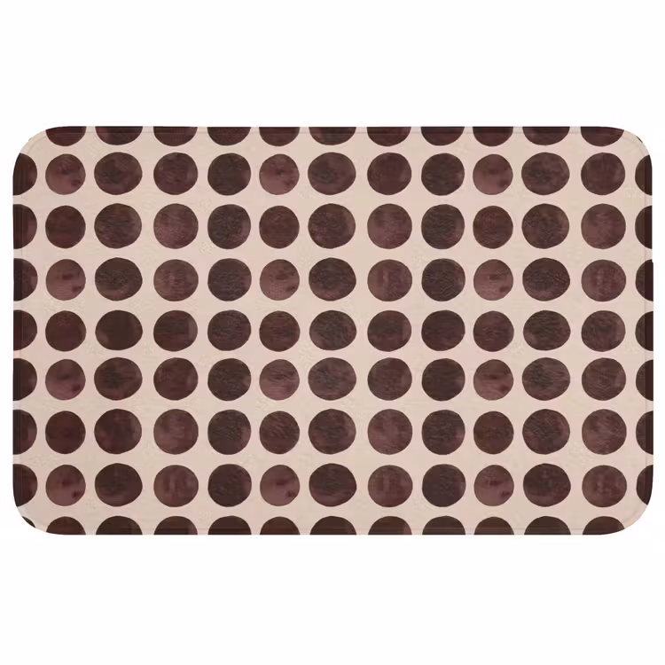 Badmat - Stippen - Patroon - Bruin — 1