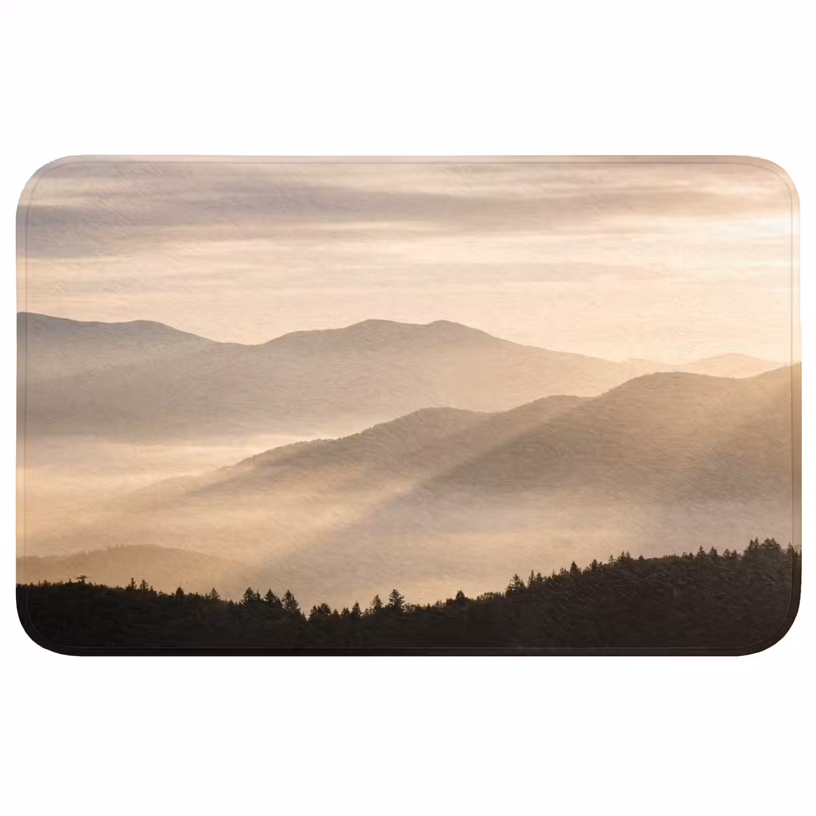 Badmat - Bergen - Mist - Zonnestralen — 1