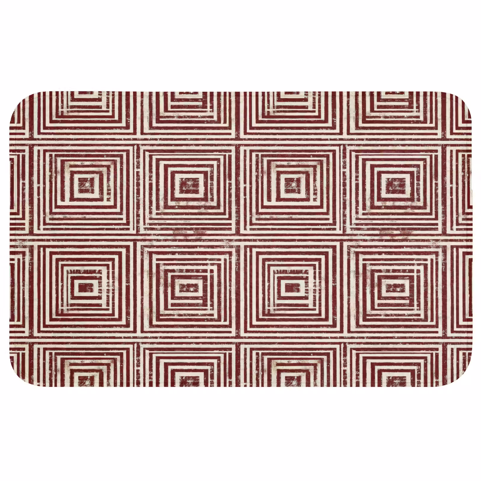 Badmat - Geometrisch - Patroon - Rood — 1