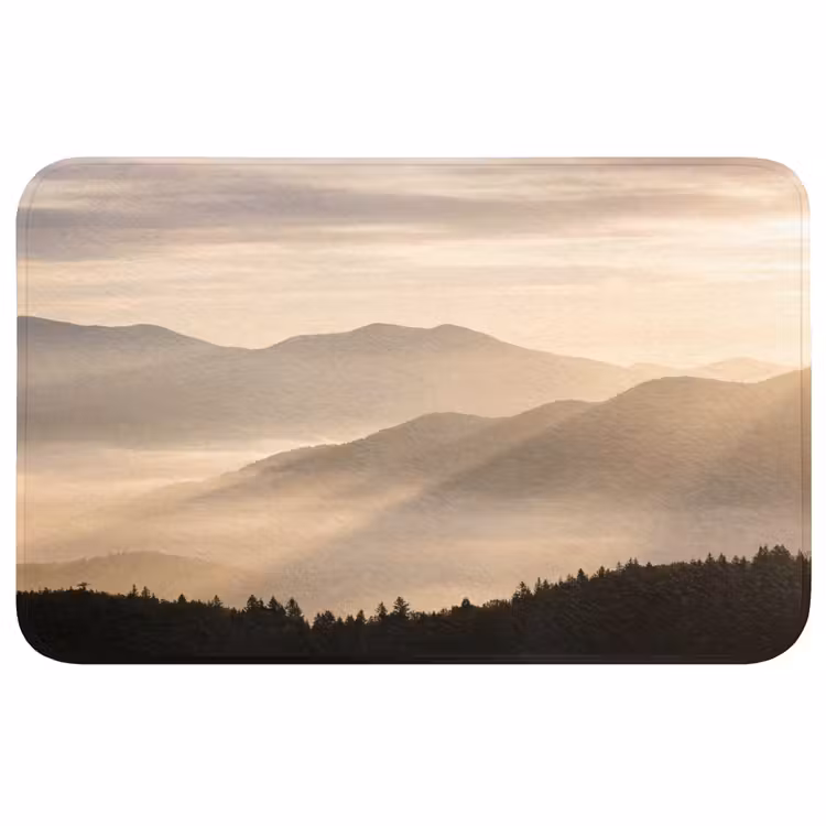 Badmat - Bergen - Mist - Zonnestralen — 1