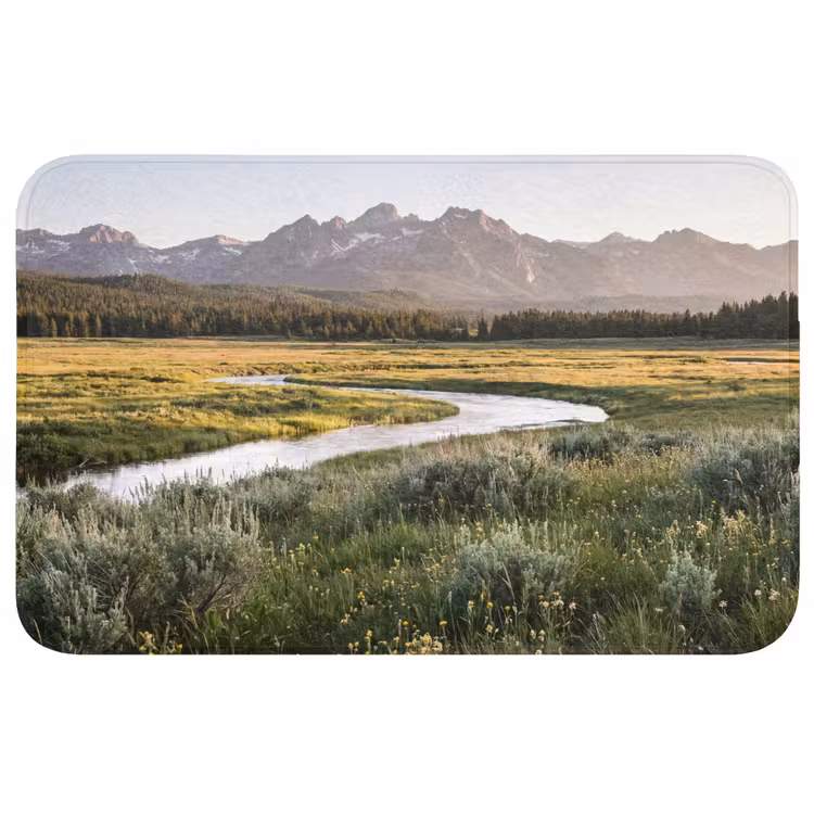 Badmat - Berglandschap - Rivier - Bos — 1