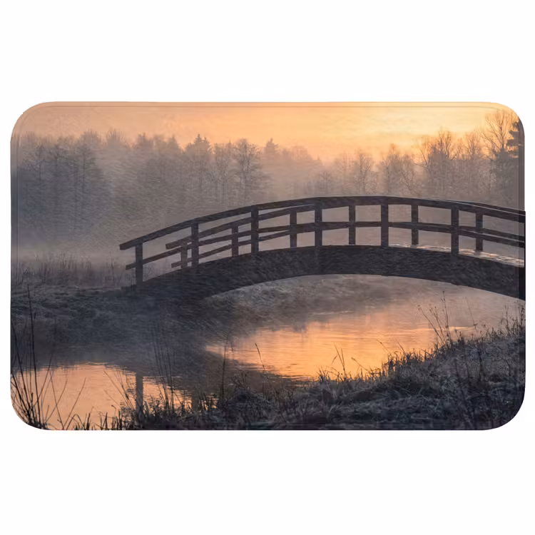 Badmat - Brug - Mist - Bomen - Water — 1
