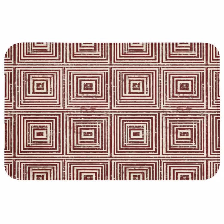 Badmat - Geometrisch - Patroon - Rood — 1