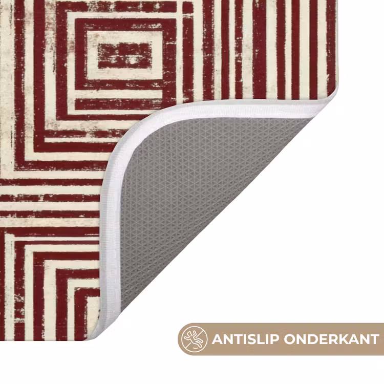 Badmat - Geometrisch - Patroon - Rood — 3