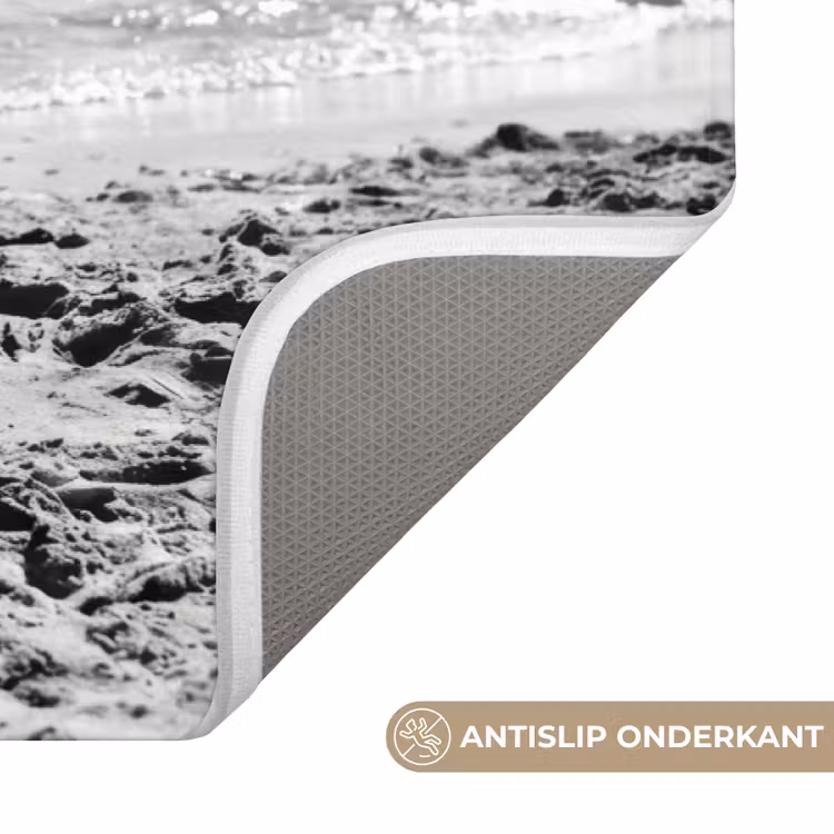 Badmat - Vrouwen - Zonnehoed - Strand - Zwart - Wit — 3