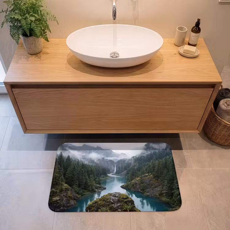 Badmat - Waterval - Bomen - Bergen — 2