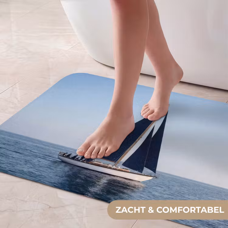 Badmat - Zeilboot - Zee - Blauw — 5