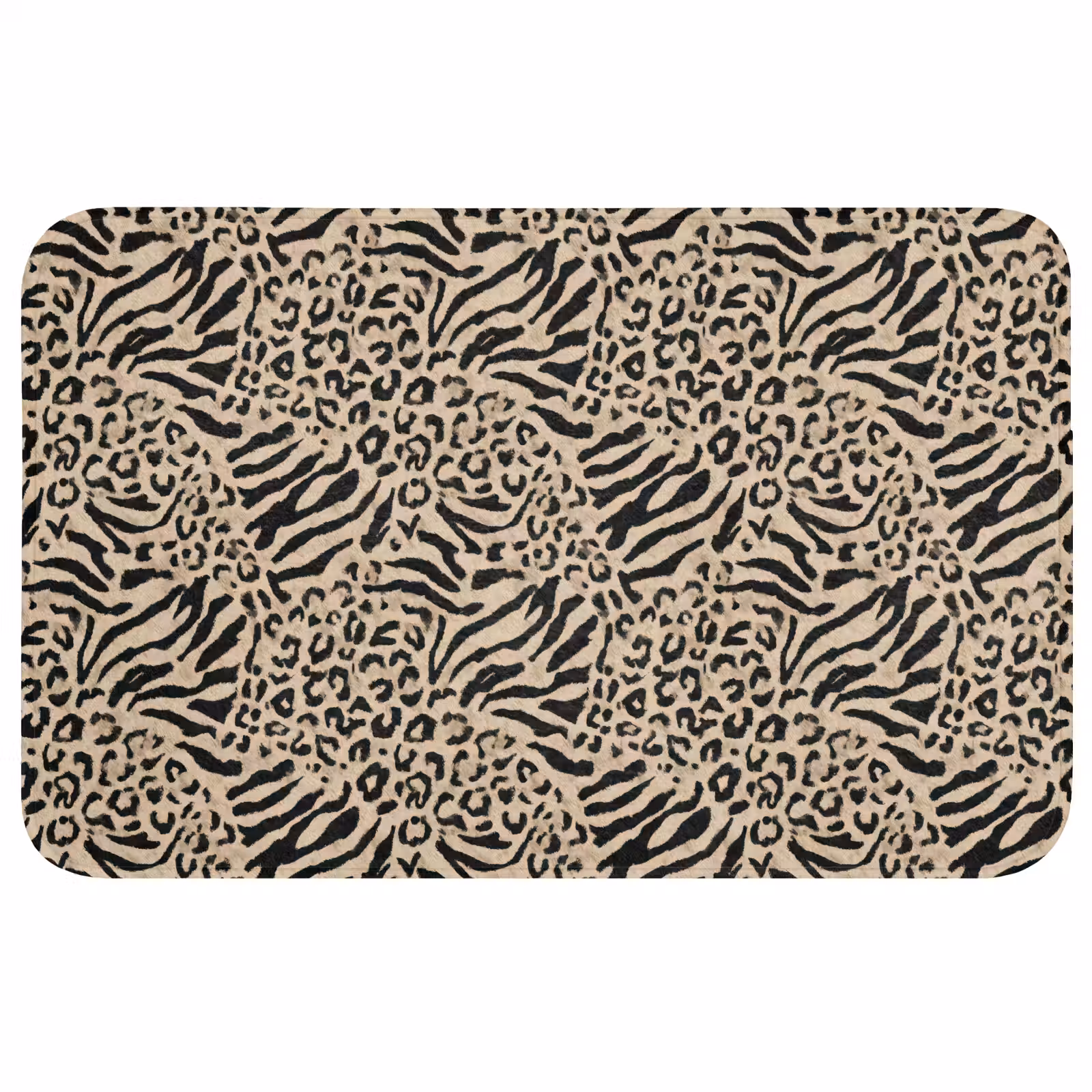 Badmat - Giraf - Zebra - Motief - Bruin — 1