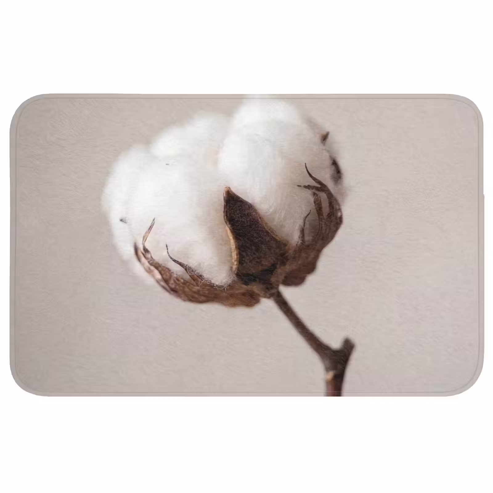 Badmat - Katoenbol - Minimalistisch - Wit — 1
