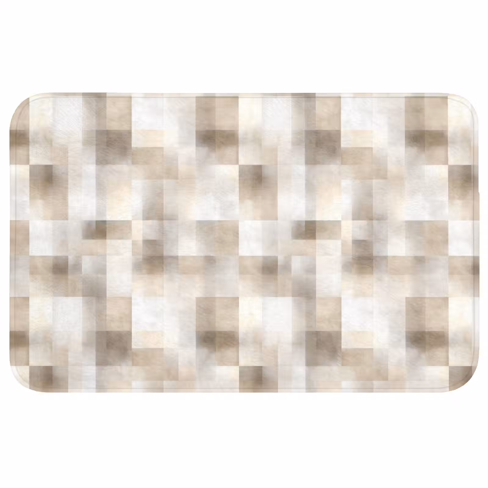 Badmat - Textuur - Linnen - Beige — 1