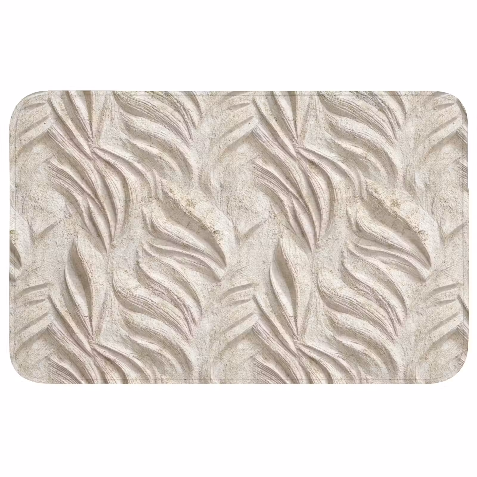 Badmat - Textuur - Reliëf - Beige — 1