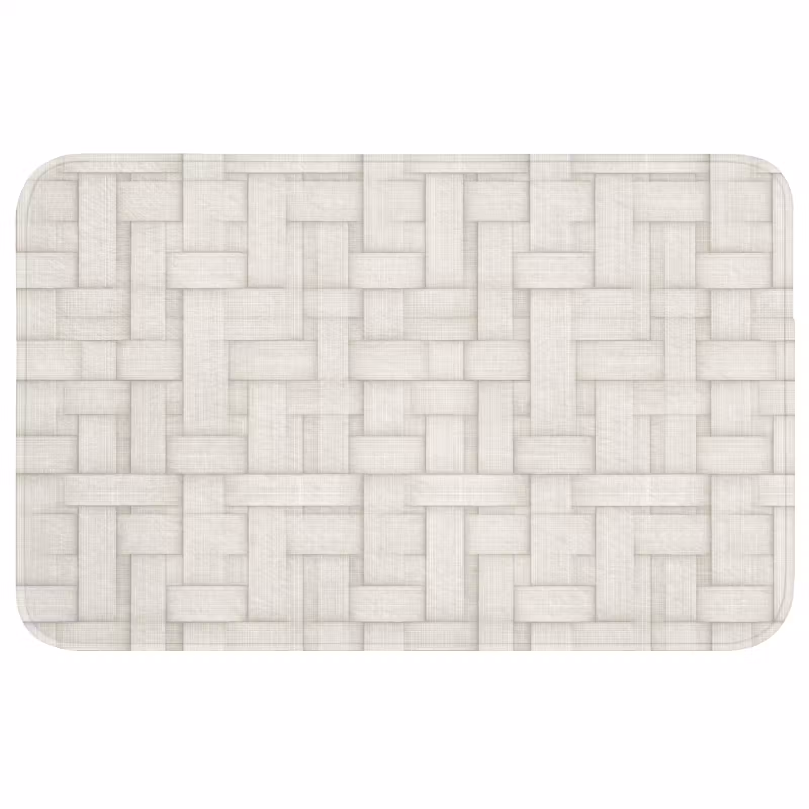 Badmat - Vlechtwerk - Banen - Beige — 1