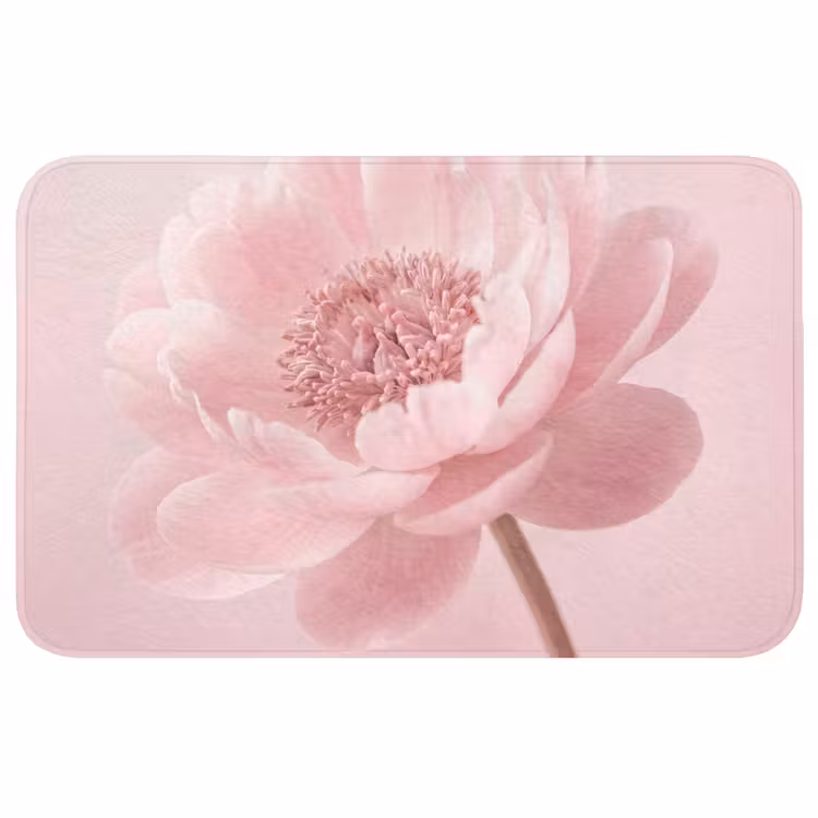Badmat - Bloem - Pioenroos - Roze — 1